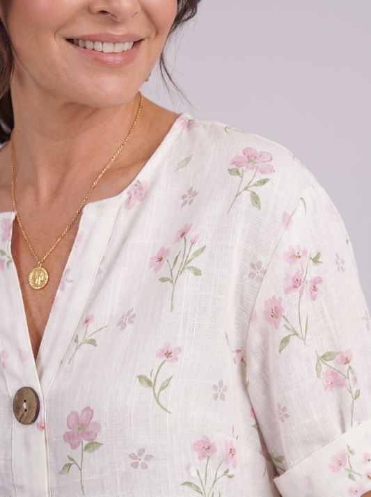 Aurissa - Blusa Escote en V con Botones