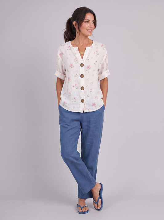 Aurissa - Blusa Escote en V con Botones