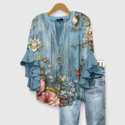 Auris - Blusa Mangas de Volante