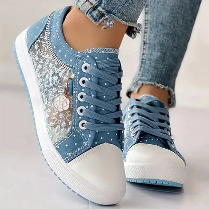 CARO | Zapatillas Elegantes para Mujer con Detalles Florales