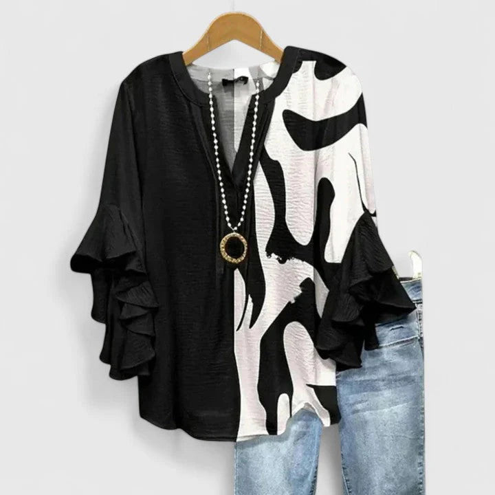 Auris - Blusa Mangas de Volante